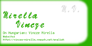 mirella vincze business card